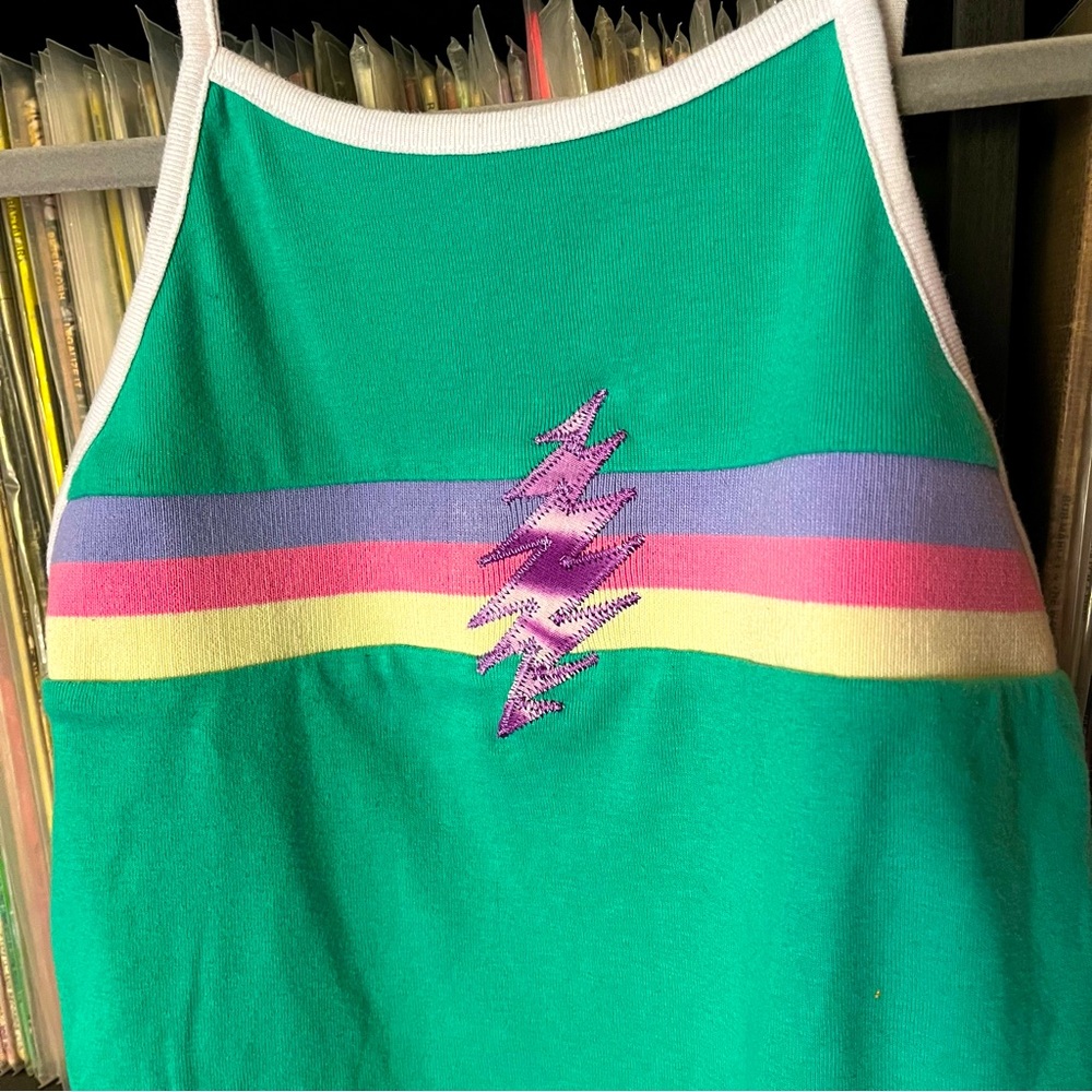 70s style soccer stripe sport dance shakedown pastel grateful company dead 🩷⚡️💚